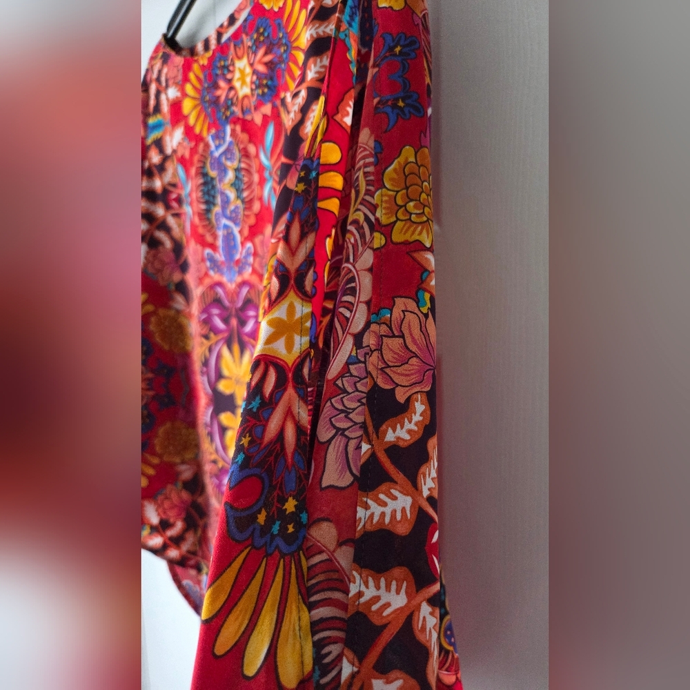 LOFT Boho Mixed Floral Paisley Split Sleeve Blouse – Size SP Excellent Condition - Picture 6 of 14